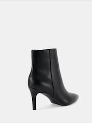 PU preto - Novo Felicia Point Mid Heel Ankle Boots - Imagem 4 de 6