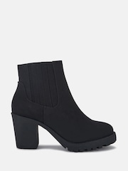 Novo Black Regular Fit Harlequin Chelsea Heeled Unit Boots - Image 2 of 5