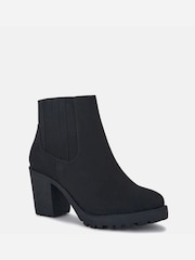 Novo Black Regular Fit Harlequin Chelsea Heeled Unit Boots - Image 3 of 5