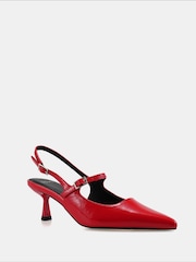 Novo Red Ispra Slingback Mary Jane Point Court Shoes - Image 3 of 6