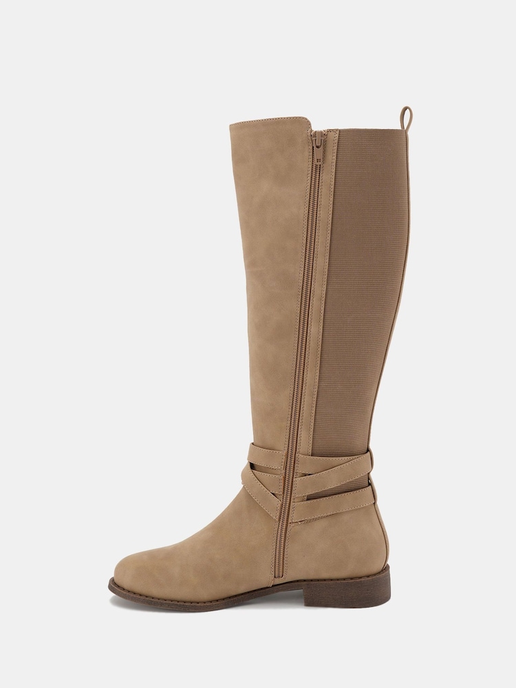 Novo Natural Regular Fit Jadine Knee High Boots - Image 6 of 6