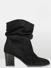 Novo Black Wide Fit Sheryl Slouch Block Heel Boots - Image 2 of 5