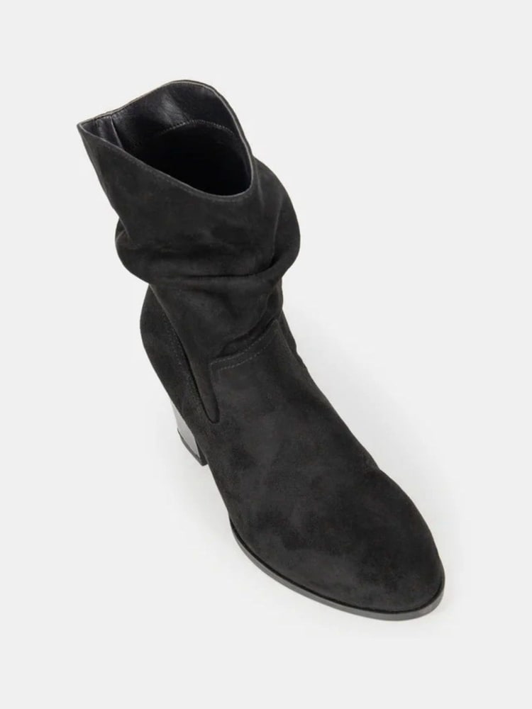 Novo Black Wide Fit Sheryl Slouch Block Heel Boots - Image 3 of 5