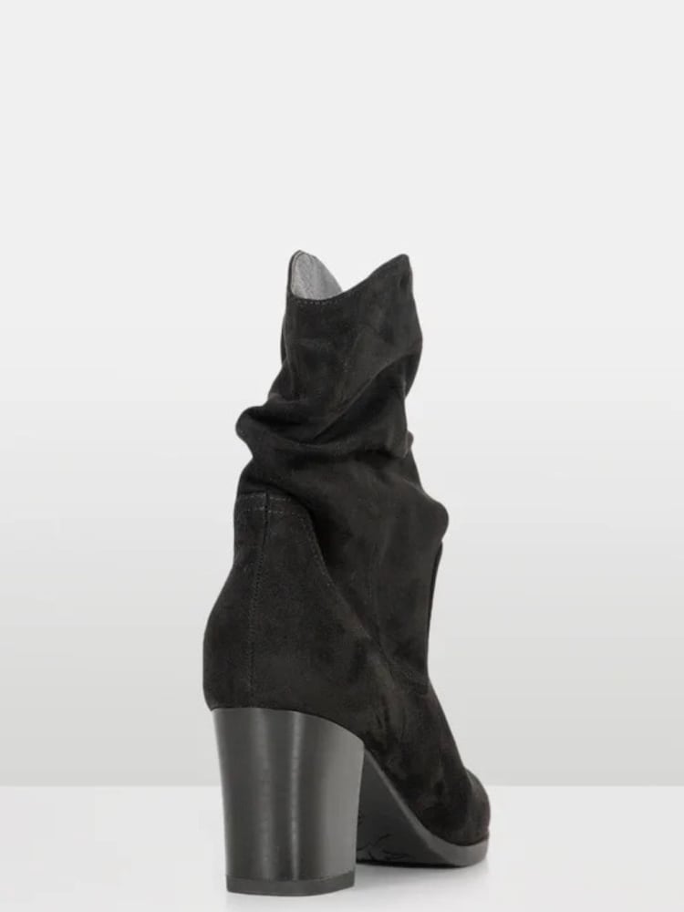 Novo Black Wide Fit Sheryl Slouch Block Heel Boots - Image 4 of 5