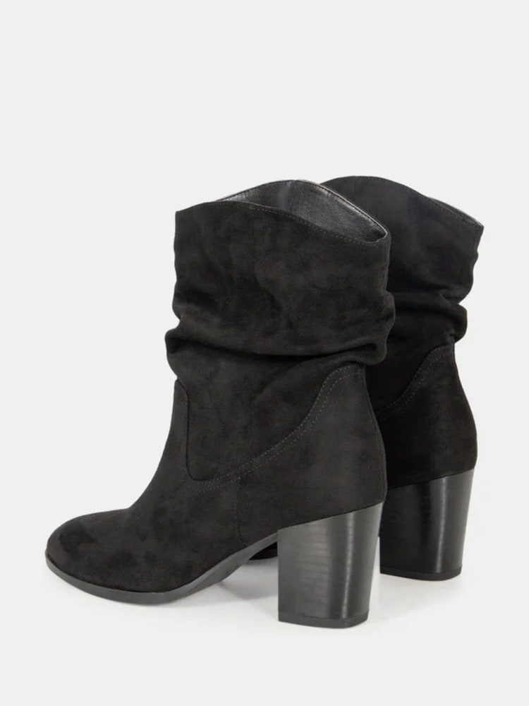 Novo Black Wide Fit Sheryl Slouch Block Heel Boots - Image 5 of 5