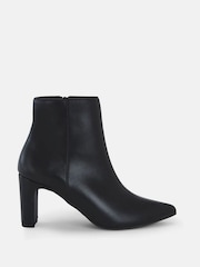 Novo Black Slim Harlie Block Heel Point Ankle Boots - Image 3 of 6
