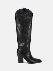 Novo Black Heroes Knee High Western Boots - Image 2 of 5