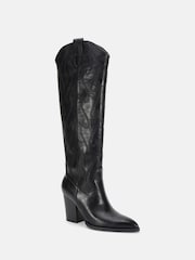 Novo Black Heroes Knee High Western Boots - Image 3 of 5