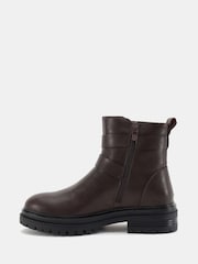 Novo Brown Dare Buckle Biker Boots - Image 6 of 6