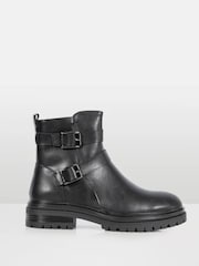 Novo Black Dare Buckle Biker Boots - Image 2 of 5