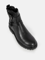 Novo Black Dare Buckle Biker Boots - Image 3 of 5