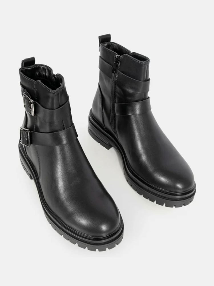 Novo Black Dare Buckle Biker Boots - Image 4 of 5