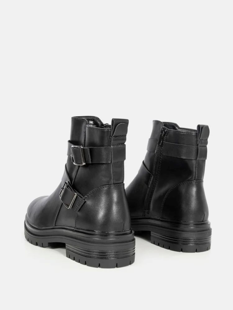 Novo Black Dare Buckle Biker Boots - Image 5 of 5