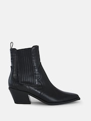 Novo Black Hoggle Western Ankle Boots - Image 2 of 6
