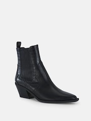 Novo Black Hoggle Western Ankle Boots - Image 3 of 6