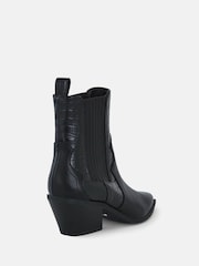 Novo Black Hoggle Western Ankle Boots - Image 4 of 6