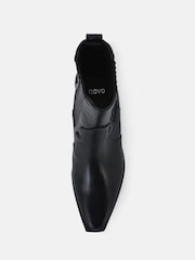 Novo Black Hoggle Western Ankle Boots - Image 5 of 6