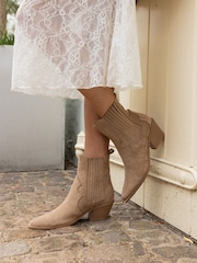 Novo Natural Hoggle Western Ankle Boots - Image 1 of 5