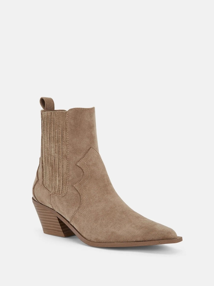 Novo Natural Hoggle Western Ankle Boots - Image 3 of 5