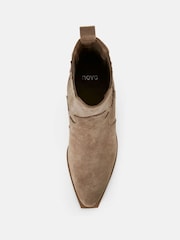 Novo Natural Hoggle Western Ankle Boots - Image 5 of 5