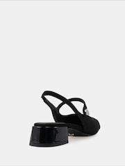 Novo Black Print Zimmy Low Block Slingback Mary Jane Shoes - Image 6 of 6