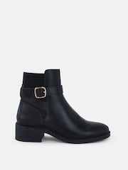Novo Black Regular Fit Darya Buckle Chelsea Boots - Image 2 of 6
