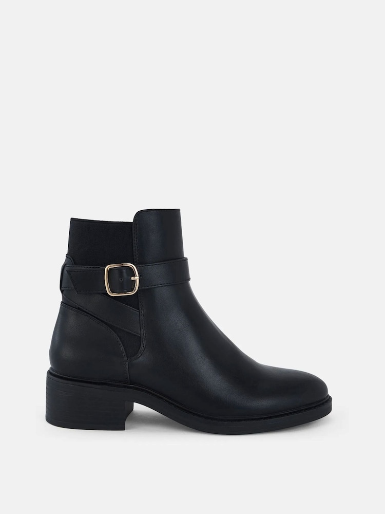 Novo Black Regular Fit Darya Buckle Chelsea Boots - Image 2 of 6