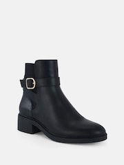 Novo Black Regular Fit Darya Buckle Chelsea Boots - Image 3 of 6