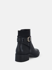 Novo Black Regular Fit Darya Buckle Chelsea Boots - Image 4 of 6