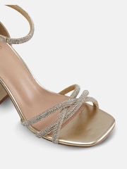Novo Gold Cassia Diamante Block Heels - Image 6 of 6