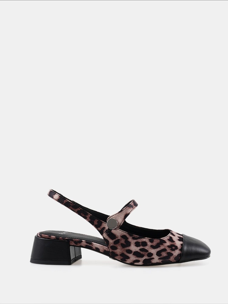 Animal - Novo potisk; vzorec Zimmy Low Block Slingback Mary Jane čevlji - Slika 2 iz 6