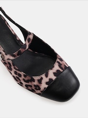 Animal - Novo potisk; vzorec Zimmy Low Block Slingback Mary Jane čevlji - Slika 4 iz 6
