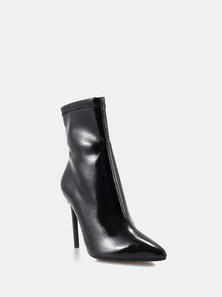 Črna, zmečkan vzorec - Novo Katya Point Stiletto gležnjarji - Slika 5 iz 5 Črna, zmečkan vzorec - Novo Katya Point Stiletto gležnjarji - Slika 5 iz 5