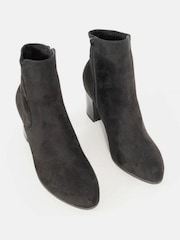 Novo Black Regular Fit Holland Stretch Block Ankle Boots - Image 4 of 5