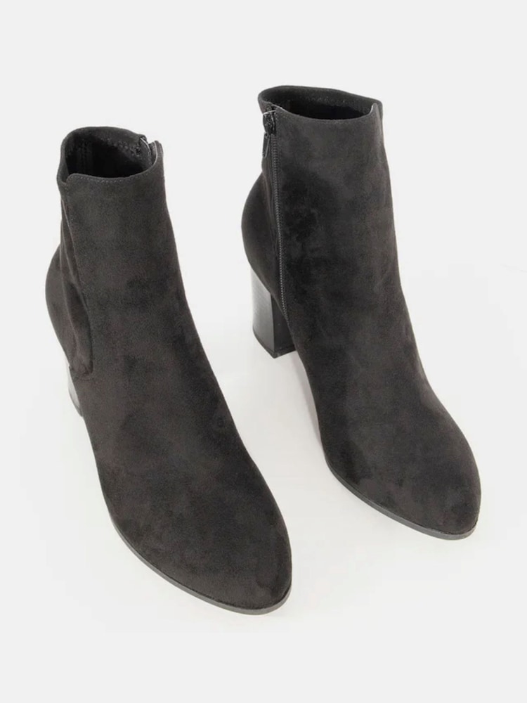 Novo Black Regular Fit Holland Stretch Block Ankle Boots - Image 4 of 5
