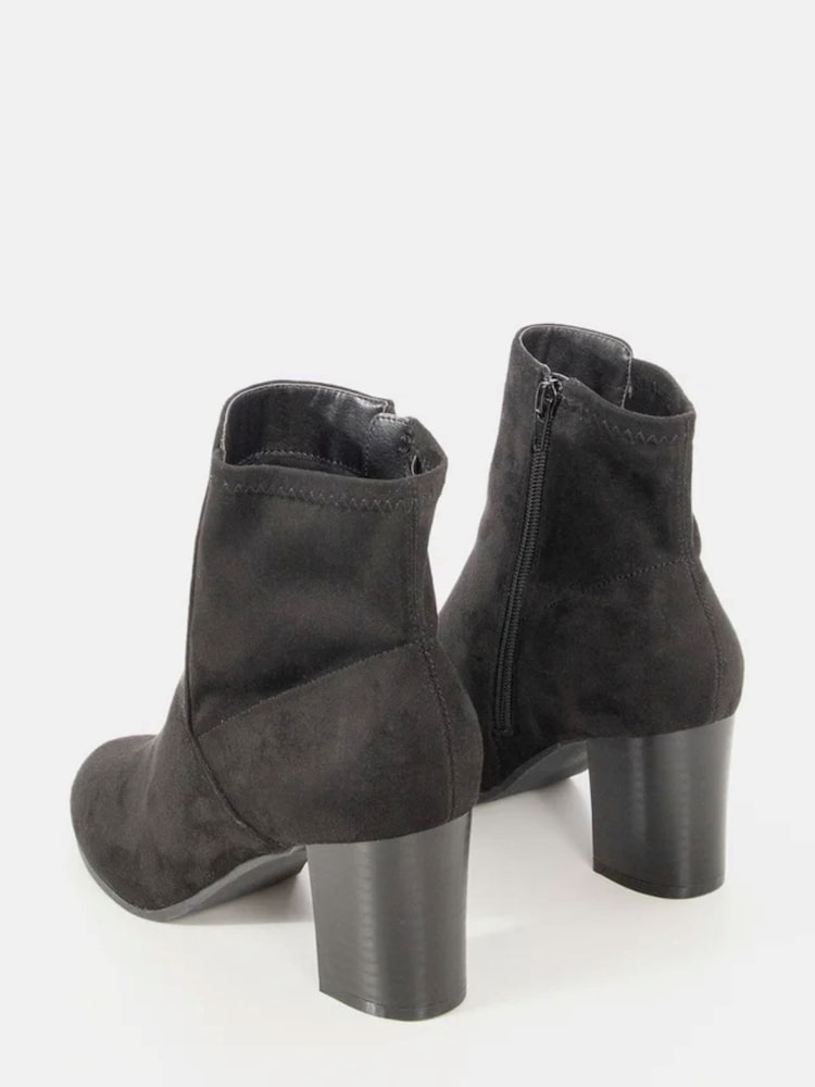 Novo Black Regular Fit Holland Stretch Block Ankle Boots - Image 5 of 5
