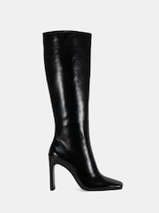 Novo Black Zodiak Square Toe Knee High Boots - Image 2 of 6