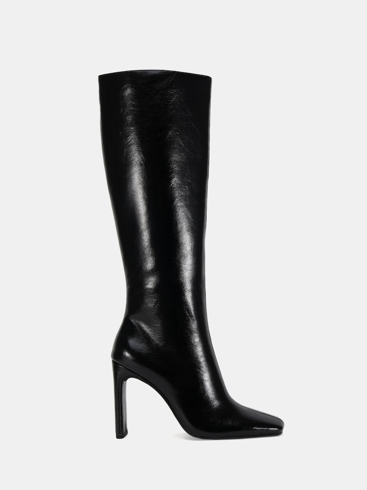 Novo Black Zodiak Square Toe Knee High Boots - Image 2 of 6