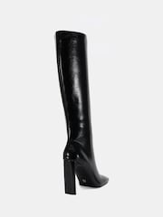 Novo Black Zodiak Square Toe Knee High Boots - Image 5 of 6