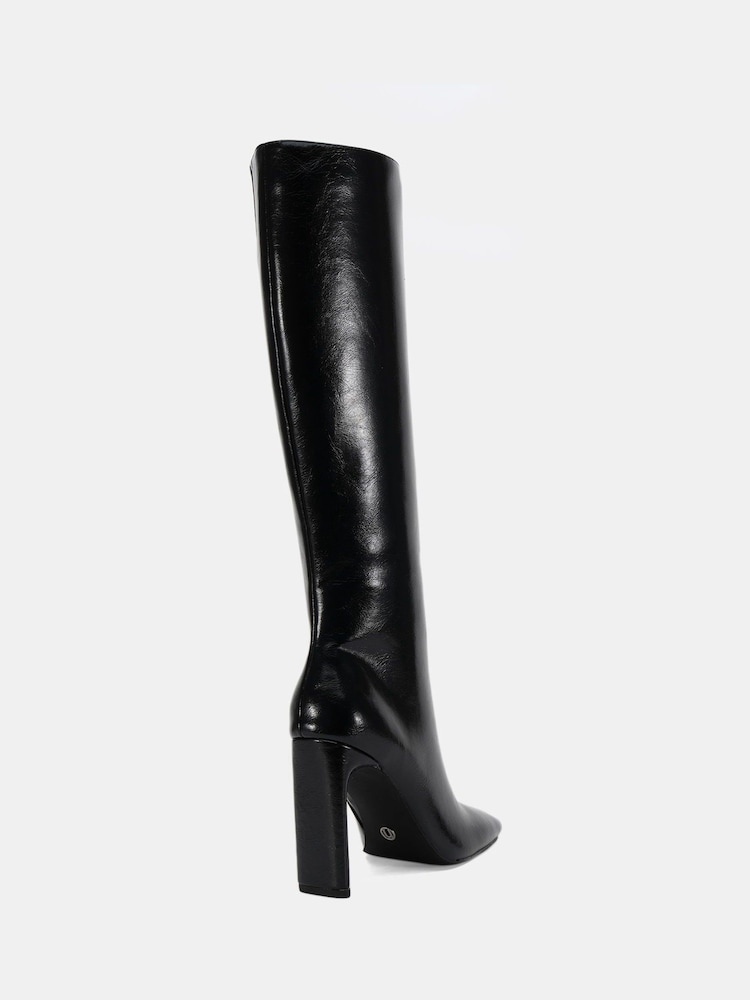 Novo Black Zodiak Square Toe Knee High Boots - Image 5 of 6