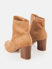 Novo Natural Regular Fit Holland Stretch Block Ankle Boots - Image 5 of 6