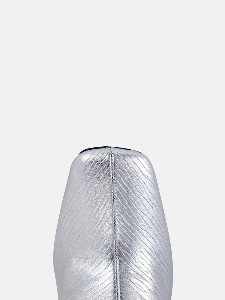 Novo Silver Zodiak Square Toe Knee High Boots - Image 5 of 5