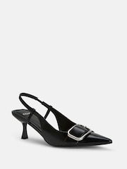 Negro - Novo Isera Point Slingback Buckle Court Shoes - Imagen 4 de 6