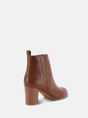 Novo Brown Wide Fit Vienna Block Heel Chelsea Boots - Image 5 of 7