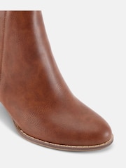 Novo Brown Wide Fit Vienna Block Heel Chelsea Boots - Image 7 of 7