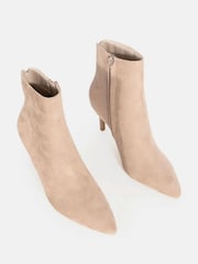 Natural - Novo Felicia Point Mid Heel Ankle Boots - Imagem 4 de 5