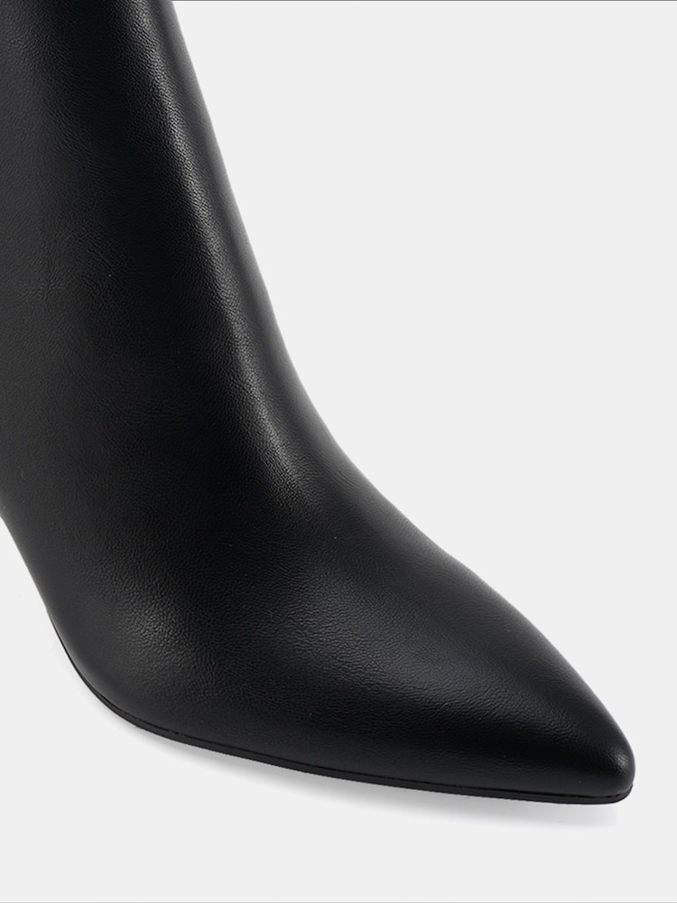 Schwarzes PU - Novo Felicia Point Stiefeletten mit mittelhohem Absatz - Bild 6 von 6 Schwarzes PU - Novo Felicia Point Stiefeletten mit mittelhohem Absatz - Bild 6 von 6