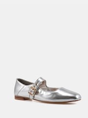 Novo Silver Standard Fit Cesena Mary Jane Flat Ballerina Shoes - Image 5 of 6