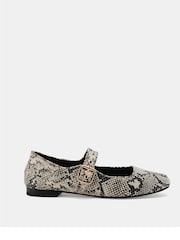Novo Animal Wide Fit Cesena Mary Jane Flat Ballerina Shoes - Image 2 of 6