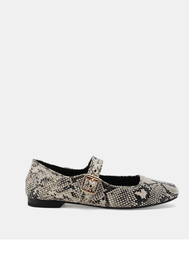 Novo Animal Wide Fit Cesena Mary Jane Flat Ballerina Shoes - Image 2 of 6